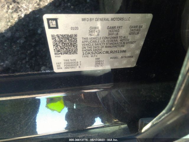 1GKS2GKC8LR251596 GMC Yukon Xl Slt
