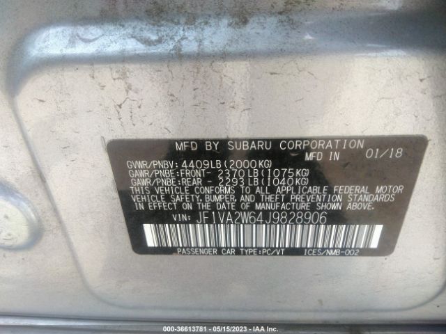 JF1VA2W64J9828906 Subaru Wrx Sti Limited