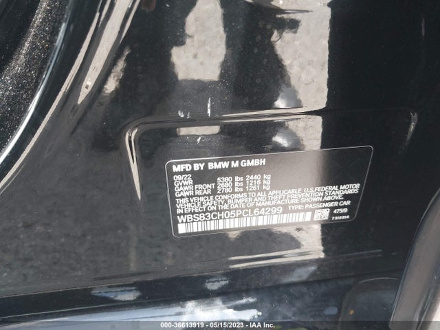 2023 BMW M5, VIN: WBS83CH05PCL64299