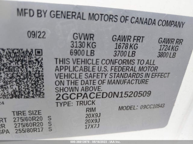 Chevrolet Silverado 1500 Lt 2022 2GCPACED0N1520509 Image 9