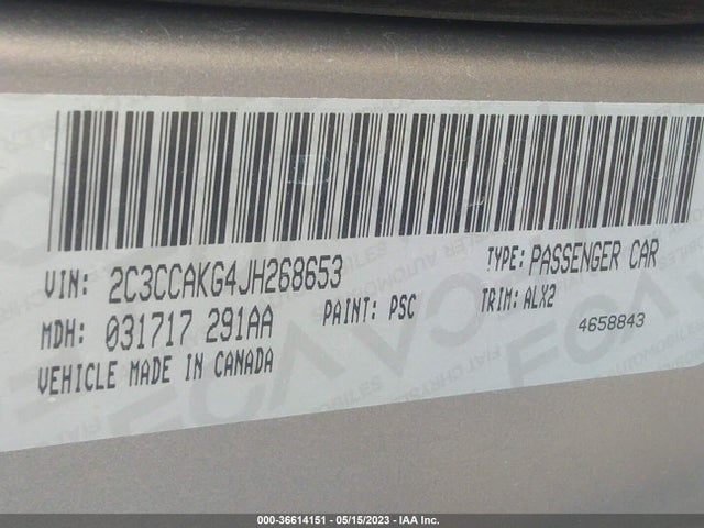 2C3CCAKG4JH268653 Chrysler 300 Limited