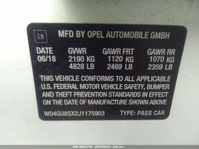 W04GU8SX2J1175903 Buick Regal Tourx Preferred