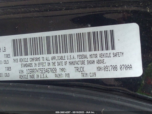 1C6RR7HT5ES467020 RAM 1500 Sport