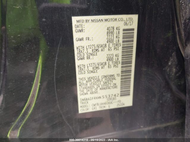 1N6BA1F4XHN553742 Nissan Titan Xd Pro-4x