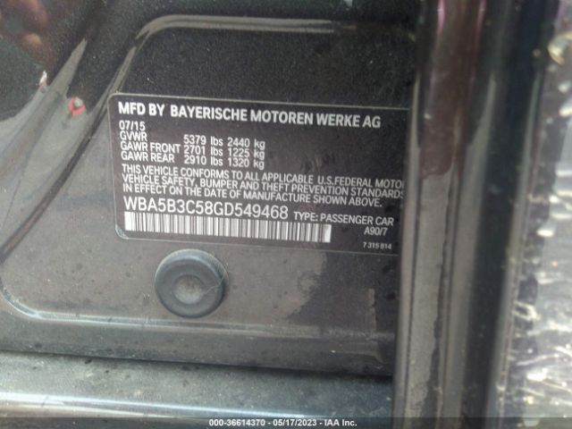 WBA5B3C58GD549468 BMW 5 Series 535i Xdrive