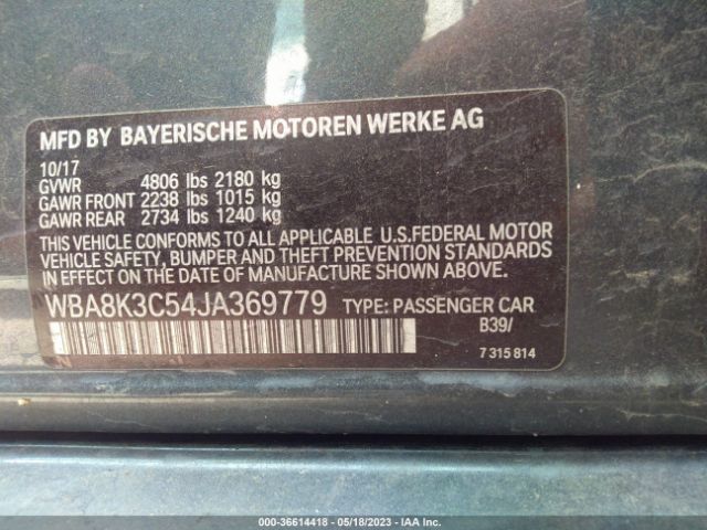 WBA8K3C54JA369779 BMW 3 Series 330i Xdrive