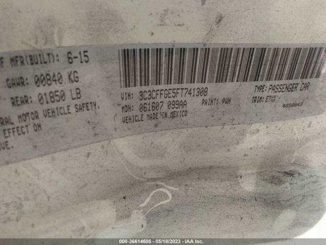 3C3CFFGE5FT741308 Fiat 500E
