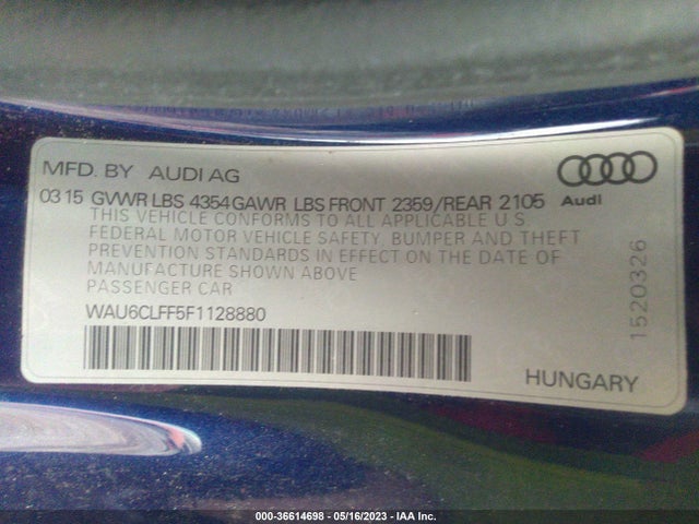 WAU6CLFF5F1128880 Audi A3 1.8t Premium