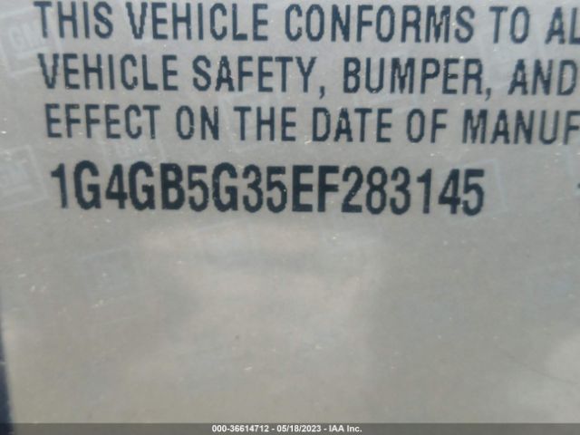 1G4GB5G35EF283145 Buick Lacrosse Leather