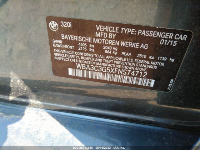 WBA3C3G5XFNS74712 BMW 3 Series 320i Xdrive