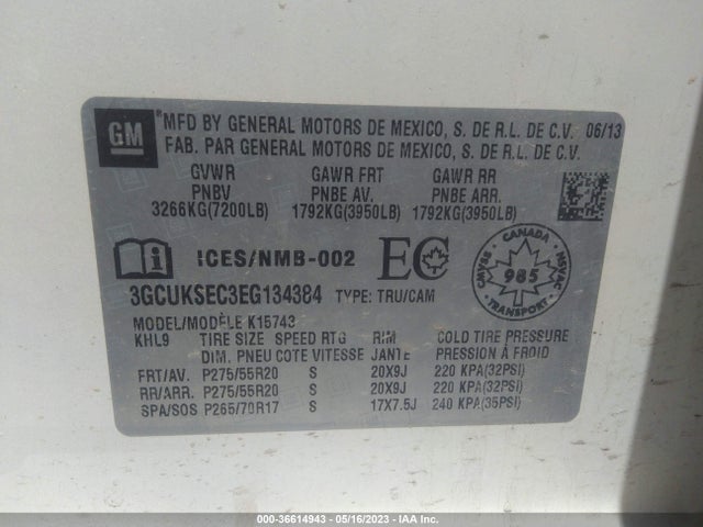 Chevrolet Silverado 1500 Ltz 2014 3GCUKSEC3EG134384 Image 9