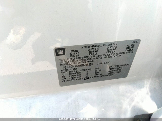 Chevrolet Suburban Lt 2017 1GNSCHKC9HR298388 Image 10