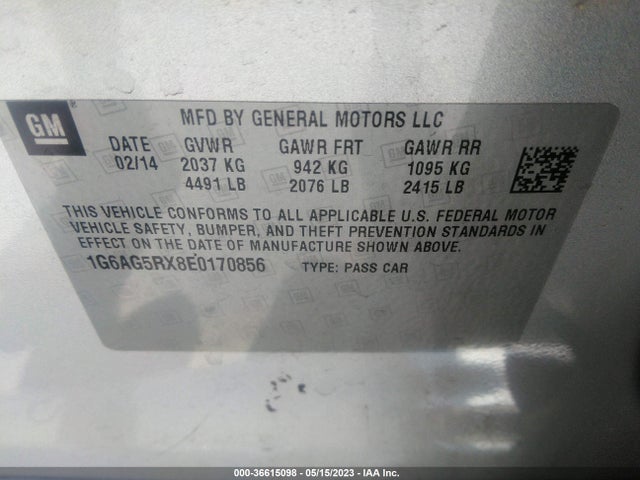 1G6AG5RX8E0170856 Cadillac Ats Standard Awd