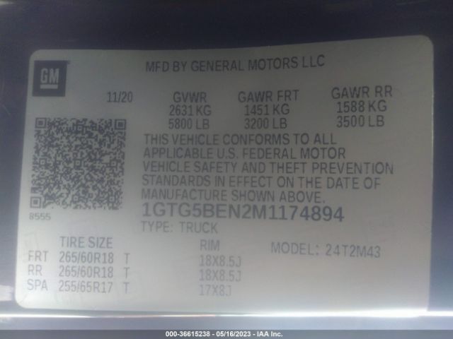 1GTG5BEN2M1174894 GMC Canyon 2wd Elevation Standard