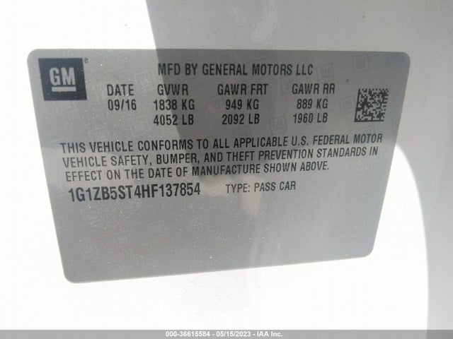 Chevrolet MALIBU LS 2017 1G1ZB5ST4HF137854 Image 11