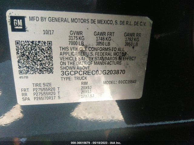 Chevrolet Silverado 1500 Lt 2018 3GCPCREC0JG203870 Image 11