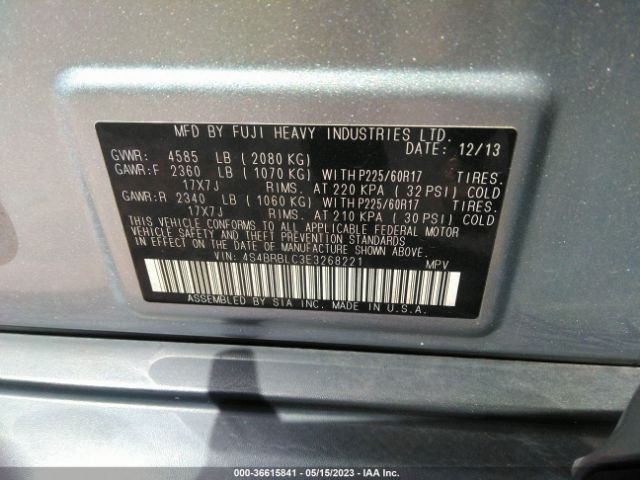 4S4BRBLC3E3268221 Subaru Outback 2.5i Limited