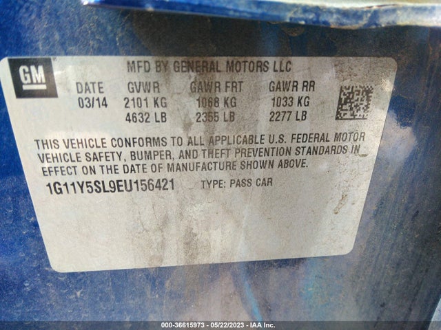 Chevrolet IMPALA LS 2014 1G11Y5SL9EU156421 Image 11
