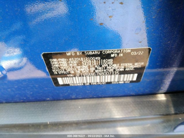 JF1VBAN67N8007335 Subaru Wrx Limited