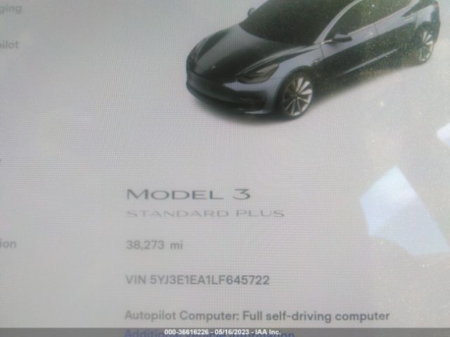 5YJ3E1EA1LF645722 Tesla Model 3 Standard Range