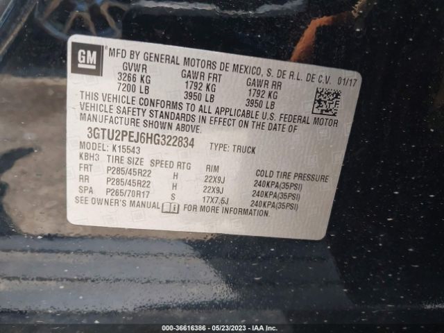 3GTU2PEJ6HG322834 GMC Sierra 1500 Denali