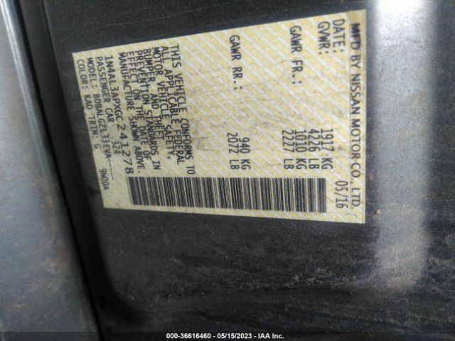 1N4AL3APXGC241278 Nissan ALTIMA 2.5