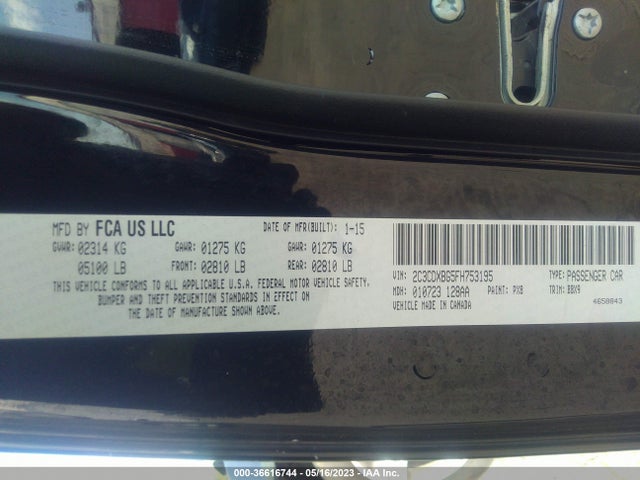 Dodge Charger Se 2015 2C3CDXBG5FH753195 Image 9