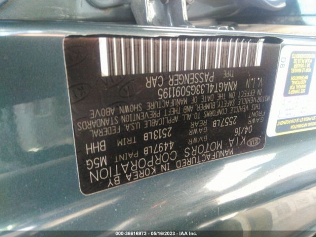 KNAGT4L33G5091195 KIA Optima Lx