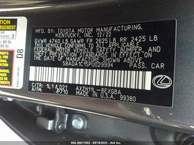 58ADA1C15PU029994 Lexus Es Es 300h