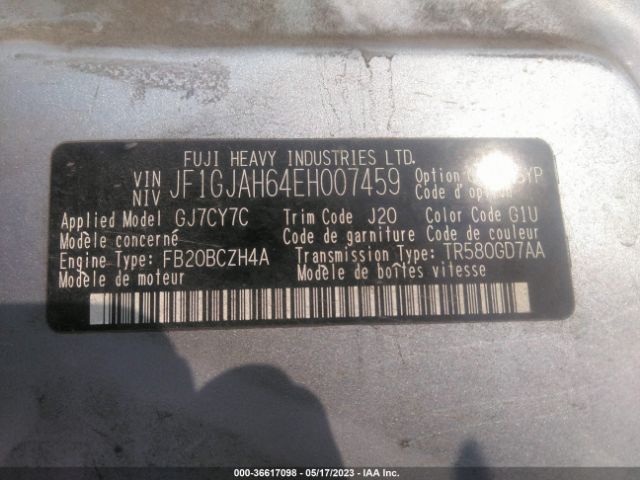 JF1GJAH64EH007459 Subaru Impreza Sedan Limited