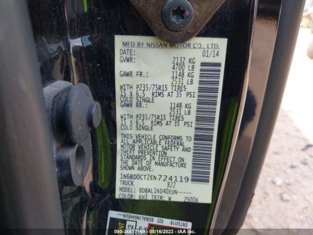 1N6BD0CT2EN724119 Nissan Frontier S/sv