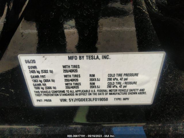 5YJYGDEE3LF019058 Tesla Model Y Long Range