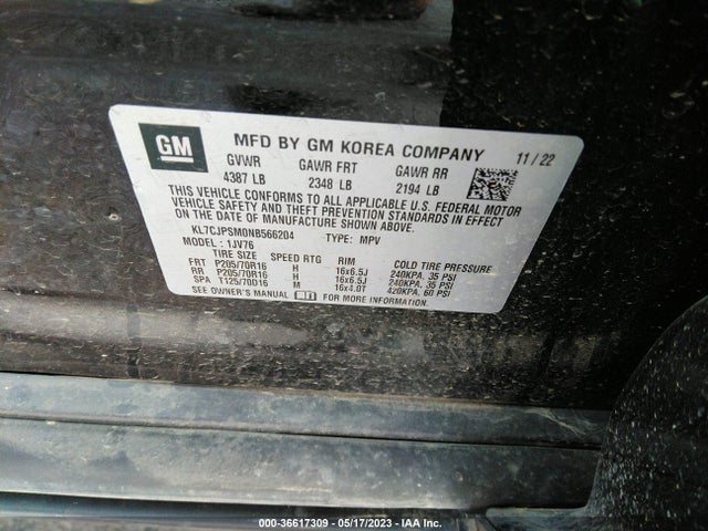 Chevrolet Trax Lt 2022 KL7CJPSM0NB566204 Image 9
