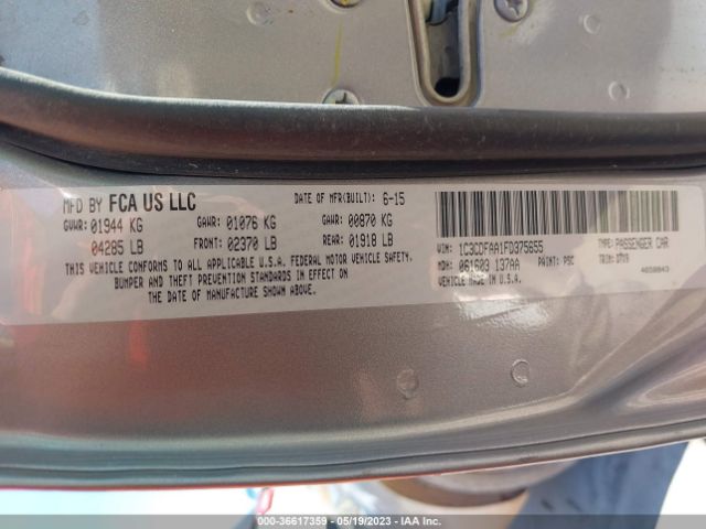 1C3CDFAA1FD375655 Dodge DART SE
