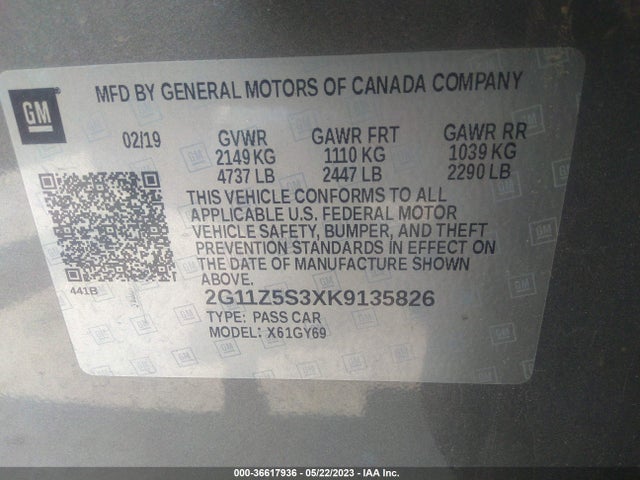 Chevrolet IMPALA LT 2019 2G11Z5S3XK9135826 Image 9