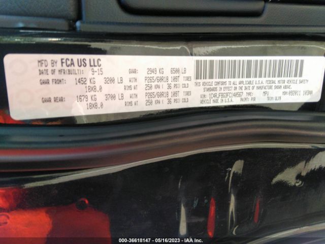 1C4RJFBG3FC140567 Jeep Grand Cherokee Limited