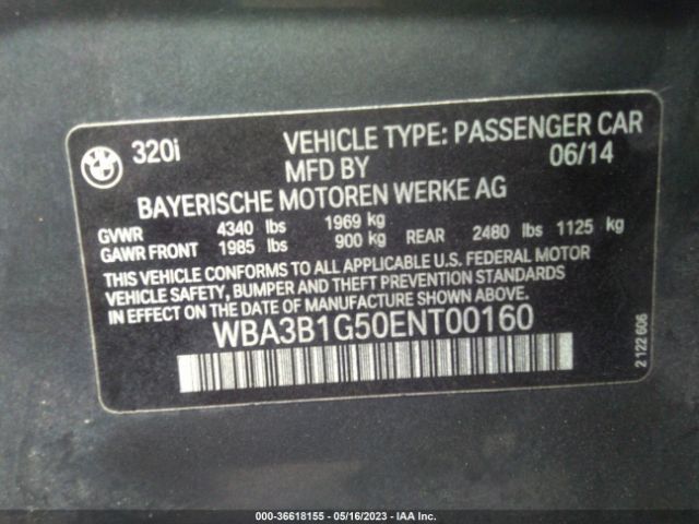 WBA3B1G50ENT00160 BMW 3 Series 320i