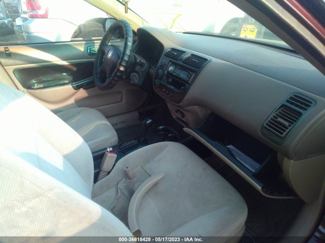 2001 HONDA CIVIC LX VIN: 2HGES16551H508438