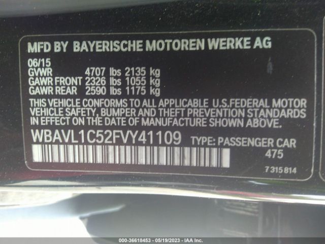 WBAVL1C52FVY41109 BMW X1 Xdrive28i