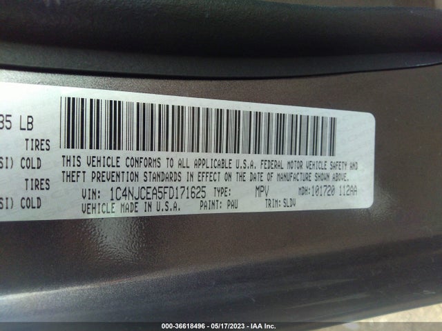 1C4NJCEA5FD171625 Jeep Compass High Altitude Edition