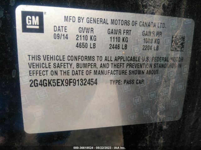 2G4GK5EX9F9132454 Buick Regal
