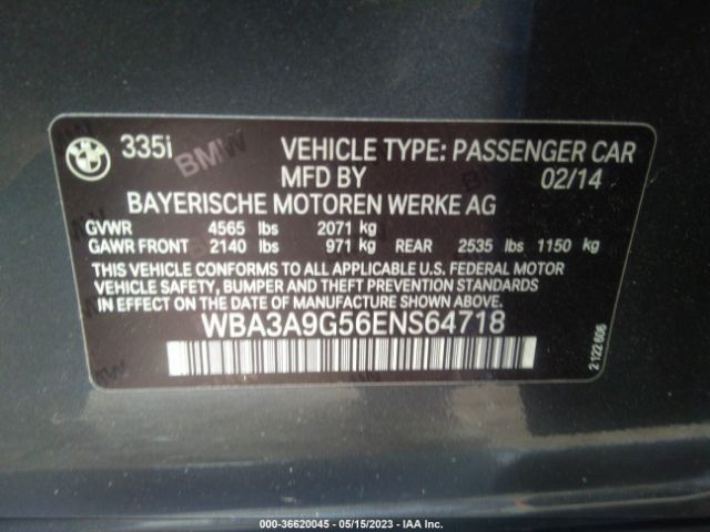 WBA3A9G56ENS64718 BMW 3 Series 335i