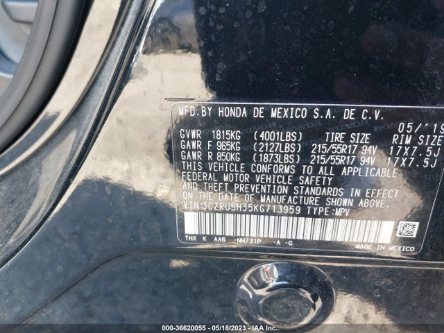 Honda HR-V LX 2019 3CZRU5H35KG713959 Image 9