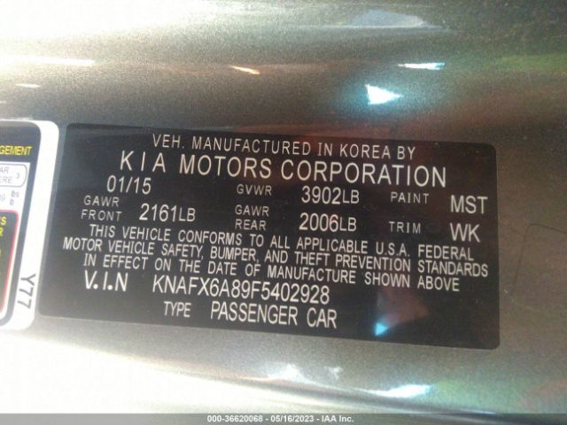 KNAFX6A89F5402928 KIA Forte Koup Ex