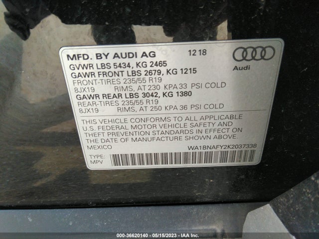 Audi Q5 Premium Plus 2019 WA1BNAFY2K2037338 Image 9
