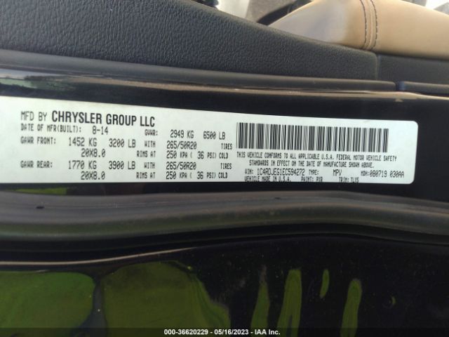 1C4RDJEG1EC594272 Dodge Durango Citadel