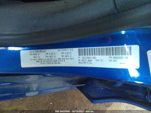 1C3CCCAB6GN116861 Chrysler 200 Limited