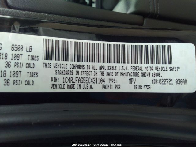 1C4RJFAG5EC431104 Jeep Grand Cherokee Laredo