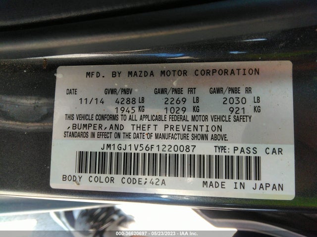 Mazda Mazda6 I Touring 2015 JM1GJ1V56F1220087 Image 11