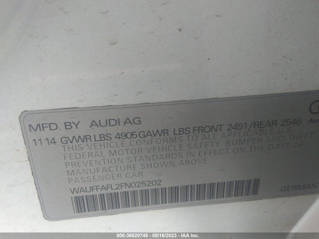 WAUFFAFL2FN025202 Audi A4 Premium Plus